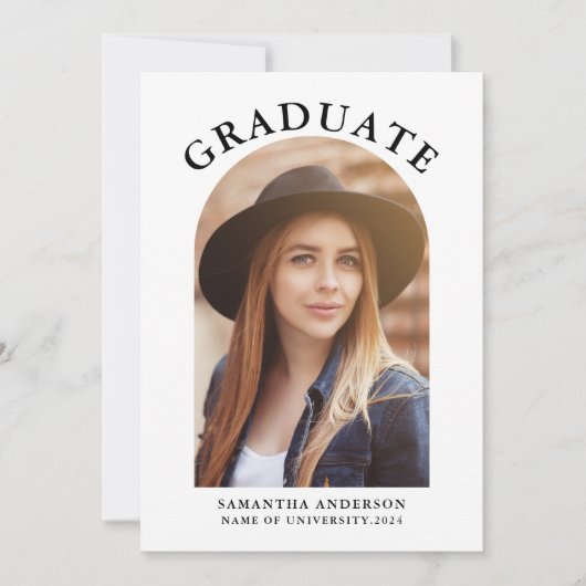 フォトアーモダンチの卒業 案内状 (正面)