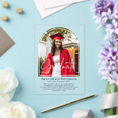 フォトアーモダンチスクリプトの卒業発表 アクリル招待状 (インサイチュ (ウェディング))