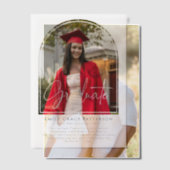 フォトアーモダンチスクリプトの卒業発表 ベラム紙招待状 (オフセット (カップル))