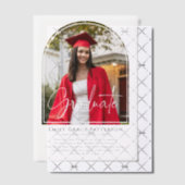 フォトアーモダンチスクリプトの卒業発表 ベラム紙招待状 (オフセット (招待状))