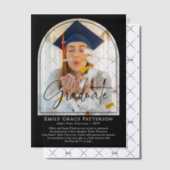 フォトアーモダンチスクリプトの卒業発表 ベラム紙招待状 (オフセット (招待状))