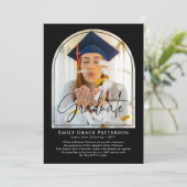 フォトアーモダンチスクリプトの卒業発表 招待状 (スタンド正面)