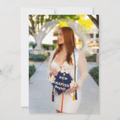 フォトアーモダンチスクリプトの卒業発表 招待状 (裏面)