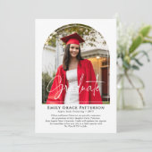 フォトアーモダンチスクリプトの卒業発表 招待状 (スタンド正面)