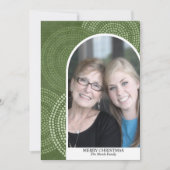 フォトアーモダンチメリークリスマス抽象芸術サークル シーズンカード (正面)