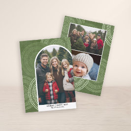 フォトアーモダンチメリークリスマス抽象芸術サークル シーズンカード