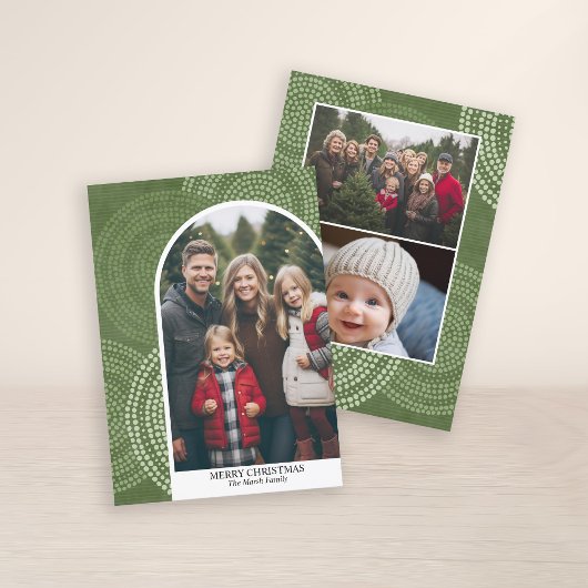 フォトアーモダンチメリークリスマス抽象芸術サークル シーズンカード