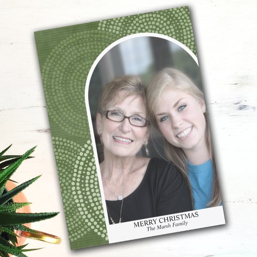 フォトアーモダンチメリークリスマス抽象芸術サークル シーズンカード