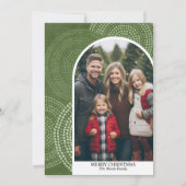 フォトアーモダンチメリークリスマス抽象芸術サークル シーズンカード (正面)