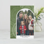 フォトアーモダンチメリークリスマス抽象芸術サークル シーズンカード (スタンド正面)