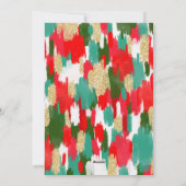 フォトアーモダンチーブラッシュストローククリスマス シーズンカード (裏面)