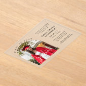 フォトアーモダンチ卒業生脚卒業パーティー アクリル招待状 (レイダウン)