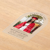 フォトアーモダンチ卒業生脚卒業パーティー アクリル招待状 (レイダウン)