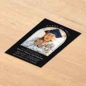 フォトアーモダンチ卒業生脚卒業パーティー アクリル招待状 (レイダウン)