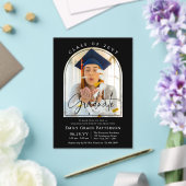 フォトアーモダンチ卒業生脚卒業パーティー アクリル招待状 (インサイチュ (ウェディング))