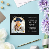 フォトアーモダンチ卒業生脚卒業パーティー アクリル招待状 (インサイチュ (ウェディング))