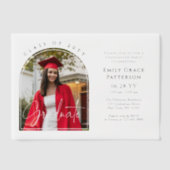 フォトアーモダンチ卒業生脚卒業パーティー ベラム紙招待状 (正面)