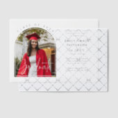 フォトアーモダンチ卒業生脚卒業パーティー ベラム紙招待状 (オフセット (招待状))