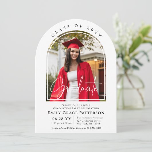 フォトアーモダンチ卒業生脚卒業パーティー 招待状 (スタンド正面)