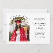 フォトアーモダンチ卒業生脚卒業パーティー 招待状 (正面)