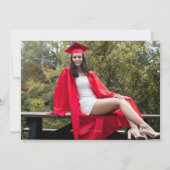 フォトアーモダンチ卒業生脚卒業パーティー 招待状 (裏面)