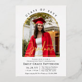 フォトアーモダンチ卒業生脚卒業パーティー 箔招待状 (正面)