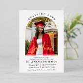 フォトアーモダンチ卒業生脚卒業パーティー 箔招待状 (立ち正面)