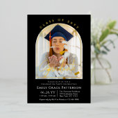 フォトアーモダンチ卒業生脚卒業パーティー 箔招待状 (立ち正面)