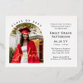 フォトアーモダンチ卒業生脚卒業パーティー 箔招待状 (正面)