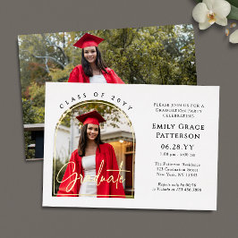 フォトアーモダンチ卒業生脚卒業パーティー 箔招待状