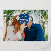 フォトアーモダンチ卒業生脚卒業パーティー 箔招待状 (裏面)