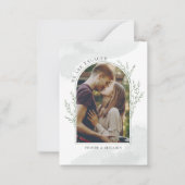 フォトアーモダンチ婚約日付の保存 ノートカード (正面)