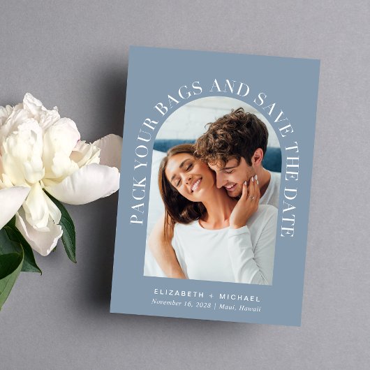 フォトアーモダンチQRコード宛先ウェディング セーブザデート