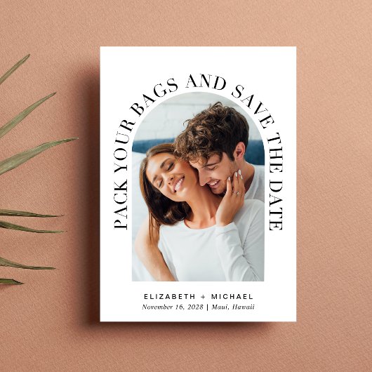 フォトアーモダンチQRコード宛先ウェディング セーブザデート