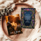 フォトアールヌーボーゴシック結婚ハロウィーン サンキューカード