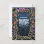 フォトアールヌーボーゴシック結婚ハロウィーン サンキューカード (裏面)