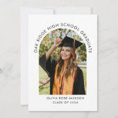 フォトアー数々のチの卒業 案内状 (正面)