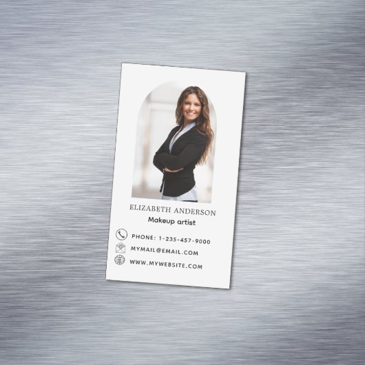 フォトアー連絡チ情報白 マグネット名刺 (インサイチュ)