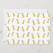 フォトイエロースイートワンパイナップル1st誕生日 招待状 (裏面)