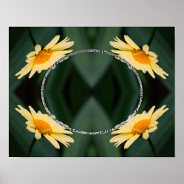 フォトイエローデイジーの花枠の追加 ポスター