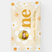 フォトイエローデイジー誕生日パーティー 横断幕 (縦)