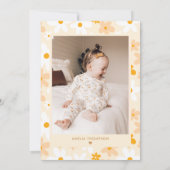 フォトイエローデイジー1st誕生日パーティー 招待状 (裏面)