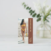 フォトイエロービキニバリスタダブルナンバーコーヒー ロイヤリティカード (スタンド正面)