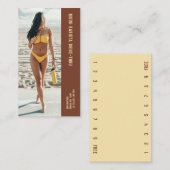 フォトイエロービキニバリスタダブルナンバーコーヒー ロイヤリティカード (正面/裏面)