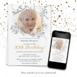 フォトイエローフローラサプライズ80th誕生日パーティー 招待状<br><div class="desc">フォトイエローフローラサプライズ80th Birthday Party Invitation.繊細で詳細な水の色のフローラは、誕生日パーティーのテーマを写真カスタムで設計！すべての文字はカスタマイズ可能。庭素晴らし茶のパーティーやフローラと植物的なテーマの誕生祝いのために。こ救済のテンプレートは？デザイ連絡ンザは下のメッセージクリックボタンの上にあるデザイナーによって。</div>