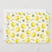 フォトイエローレモンメインスクイーズ1st誕生日 招待状 (裏面)