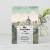 フォトイタリアローマデスティネーションウェディング 招待状 (スタンド正面)