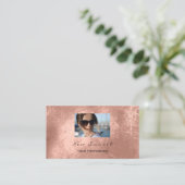 フォトイベントプランナーメイクアップリビングコーラルレザー1 名刺 (スタンド正面)