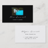 フォトイベントプランナー白黒エレガントモダン 名刺 (正面/裏面)