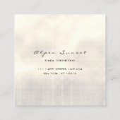 フォトイベント結婚の写真Marsala Mintフローラ スクエア名刺 (裏面)